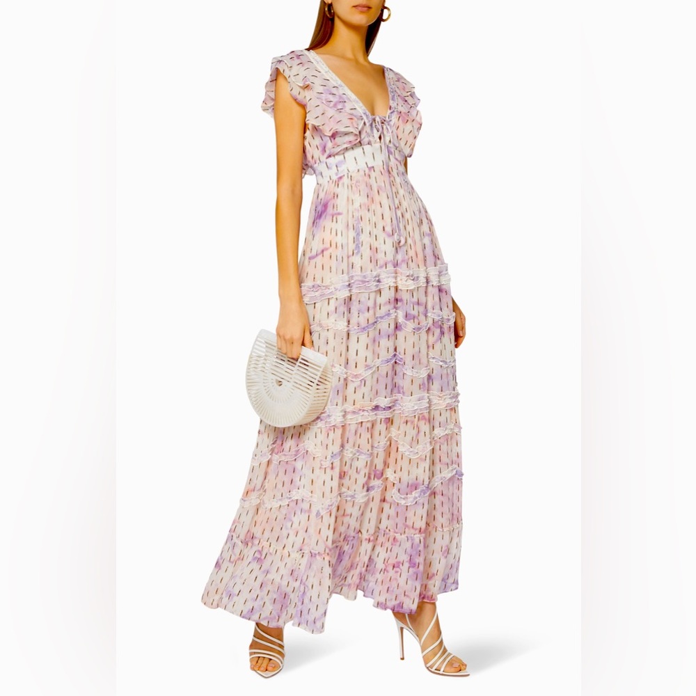 HEMANT & NANDITA Vivir Floral Crepe Dress